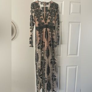 Free People lace overlay maxi dress